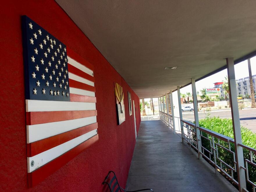 flag image on wall 