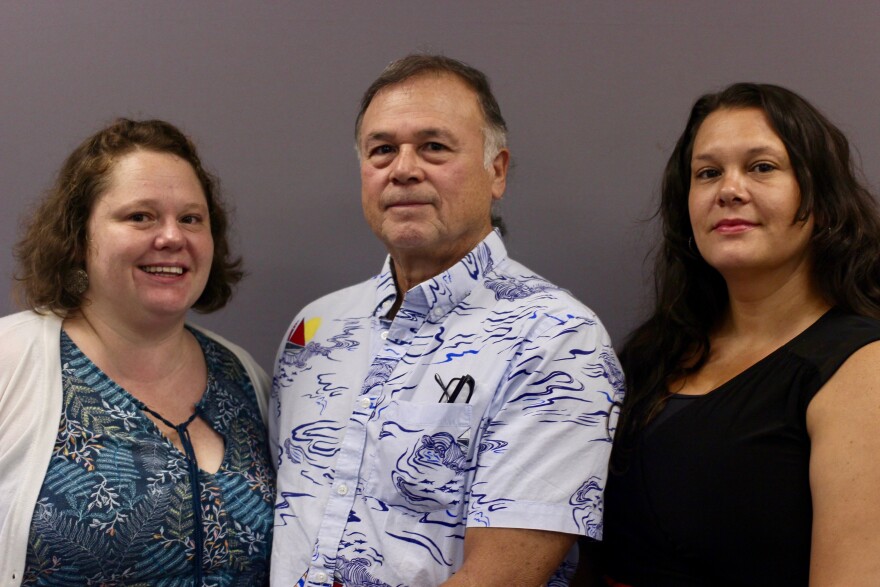 (from left) Nicole Riesen, Juan Ramirez, and Sacha Ramirez