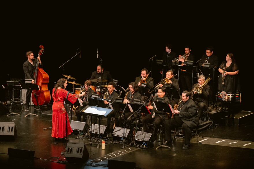 The Julia Keefe Indigenous Big Band fuses traditional tribal heritage with big band arrangements.