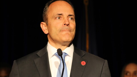 Gov. Matt Bevin on election night 2019.