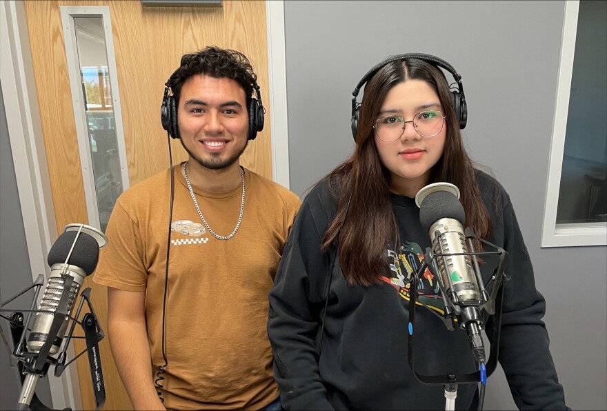 Arizona Western College students David Valdez and Angelica Albarran host Siendo Primero on KOFA Border Radio.