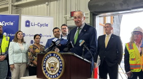 Senate Majority Leader Chuck Schumer (D-NY), at a news conference at Li-Cycle in Rochester on 9/19/22
