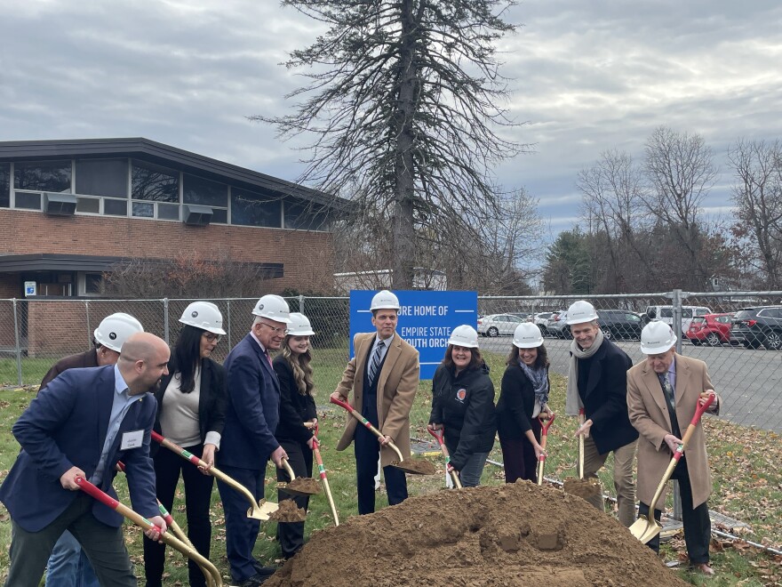 ESYO staff and Capital Region elected officials break ground on the music center