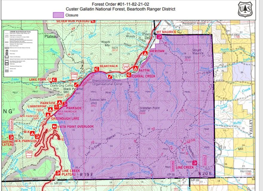 The Robertson Draw Fire is burning about 200 acres, 12 miles south of Red Lodge. The fire was described as very active in an update posted June 14, 2021.