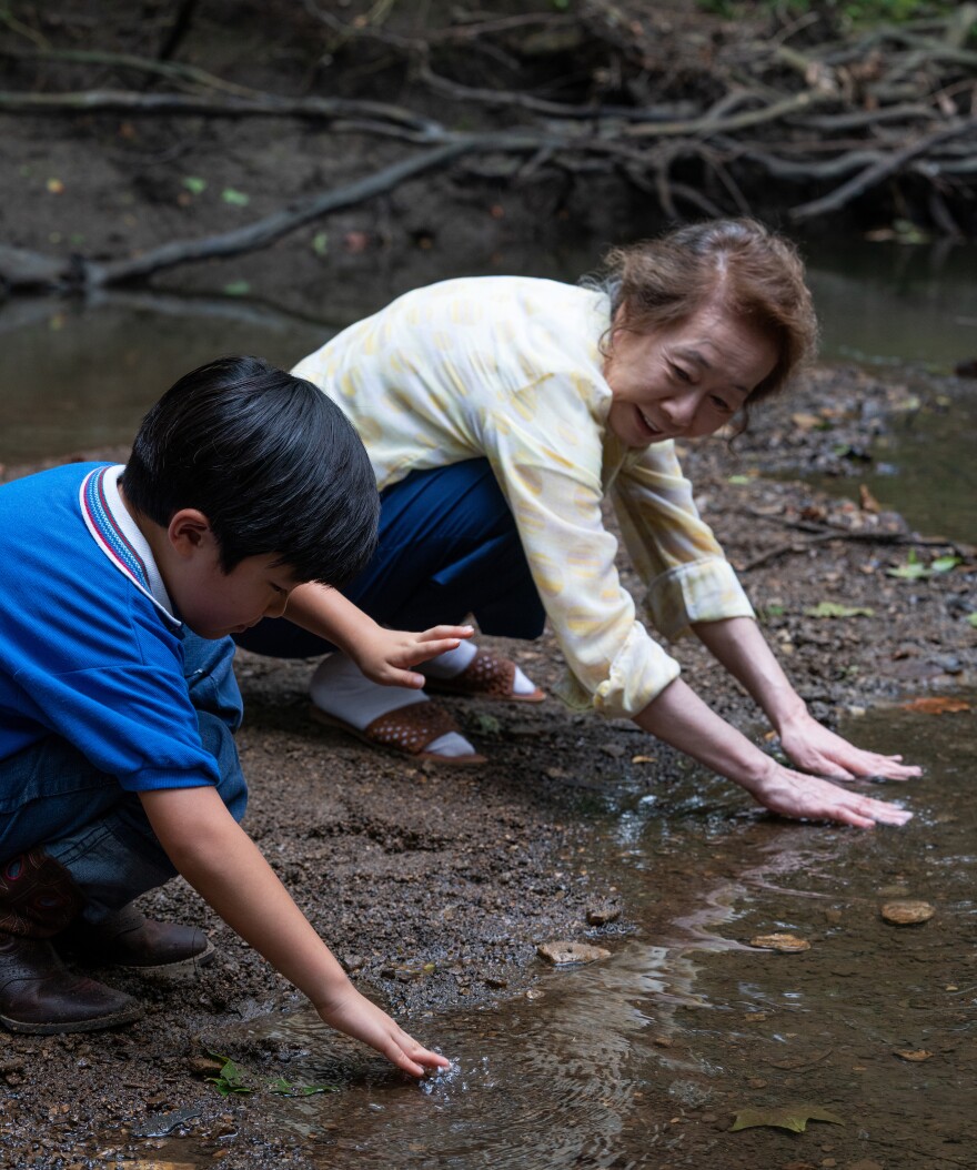 In the film <em>Minari, </em>Soonja develops a special bond with her grandson David, played by Alan Kim.