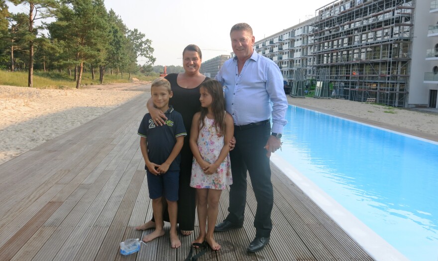 Peter and Yvett Sadewasser and their 8-year-old twins, Alexander and Josefina, were among the first families to move into one of the refurbished units.