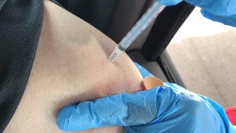 COVID vaccine shot