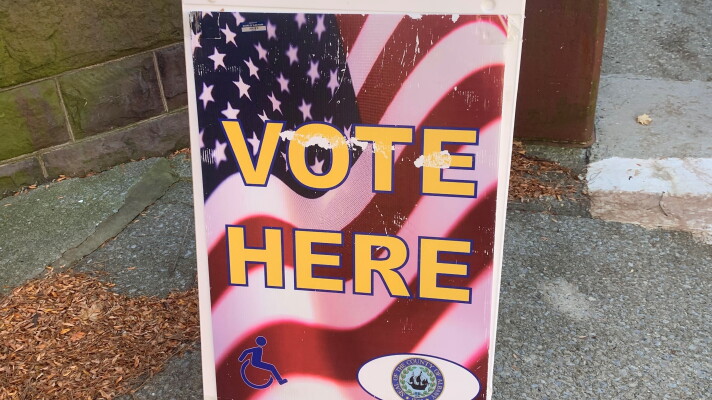 Vote Here sign