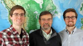 Team Salient. From left, Stephen, Ray, and Eric Schmitt. Stephen and Eric are Ray's twin sons.