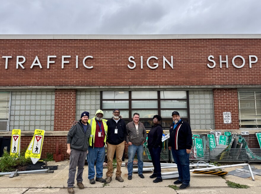 Milwaukee's Sign Shop staff (from left to right): Tony Schallitz, Kelvin Saleem, Larry Jackson, Mark MacRae, Tianne Hardman and Curt Campagna