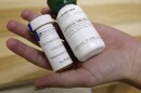 Bottles of the abortion-inducing drug RU-486, which is used to medically induce abortions in a two-step process. Women take mifepristone (left), and days later, they take misoprostol.