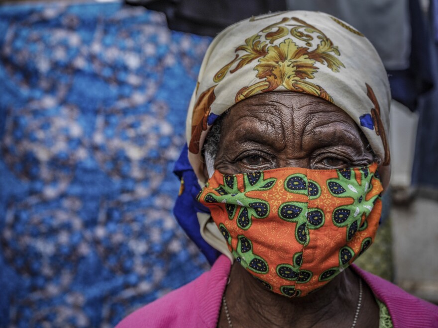 A woman at a market in the eastern Congolese city of Bukavu.