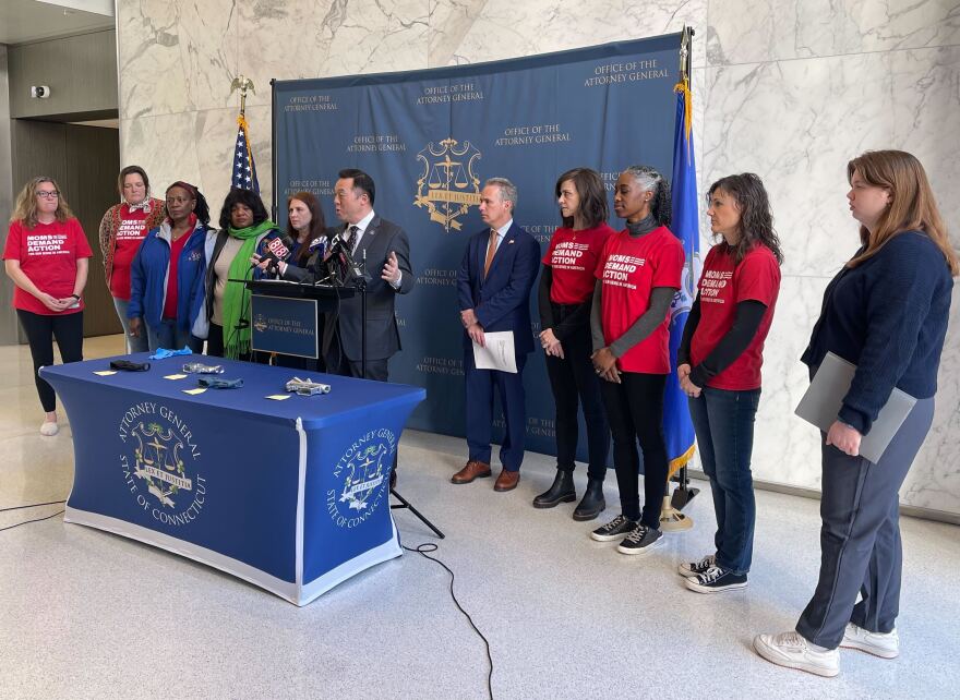 Gun violence advocates joined Connecticut Attorney General William Tong as he announced the legal action against ghost gun manufacturers.