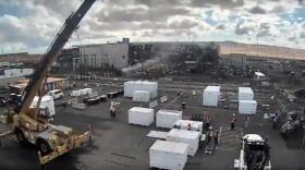 The main processing facility at Hanford's Plutonium Finishing Plant was demolished from October 10-15, 2017. HANFORD PLATEAU / YOUTUBE - HTTPS://TINYURL.COM/YCPS75QW