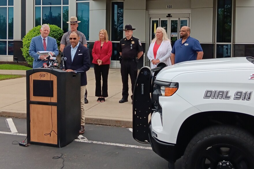Marke Dickinson, president and CEO of the AAA of Western and Central New York, speaks during a news conference in Amherst, NY on the '100 deadliest days' for teen drivers.