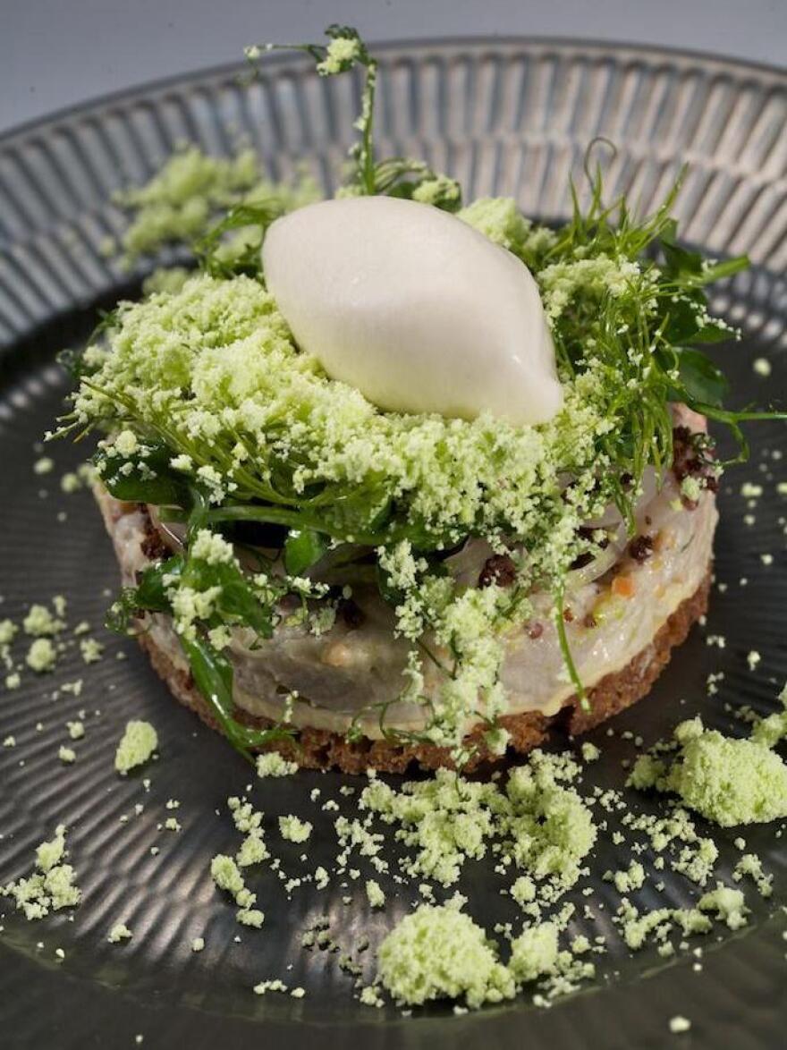 Reykjavik-based Dill Restaurant offers up new Nordic cuisine: herring ice cream on salad and rye.