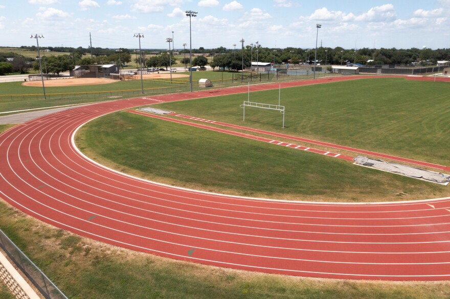 The former construction site where Pedro Martinez Jr. died of heatstroke now serves as a recreational facility adjacent to a middle school in Hondo, Texas.<em> </em>