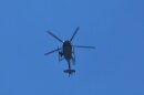 A helicopter over Merriam in 2020 as Merriam Police and the ATF were chasing alleged suspects during an investigation.