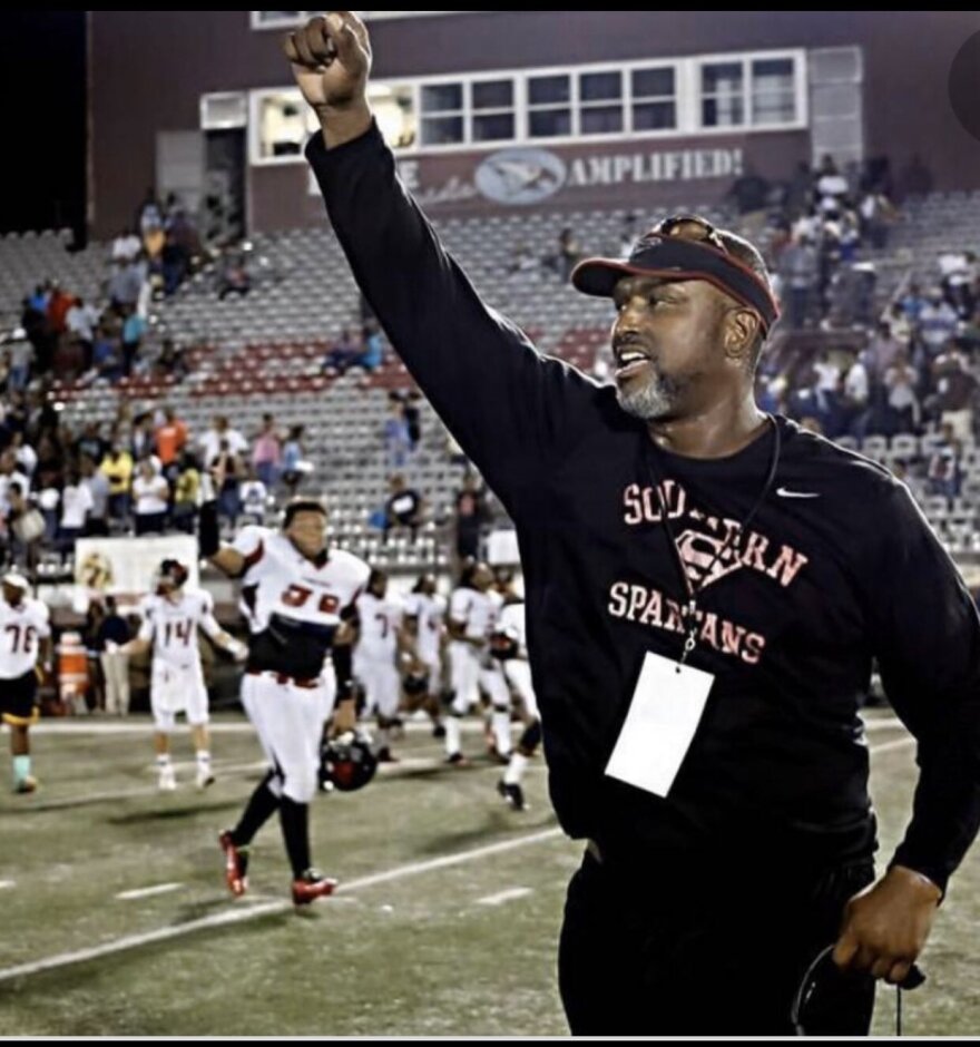 Southern High School football coach Darius Robinson