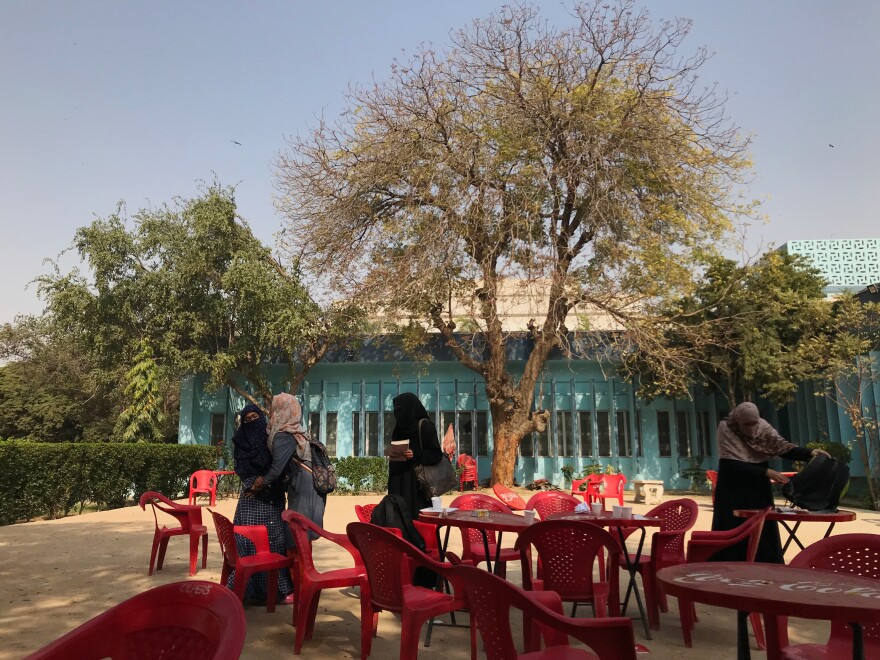 Karachi University, where a ban on Valentine's Day is policed by a conservative Muslim youth group. Many of the campus' largely conservative, working-class students say they support the ban.