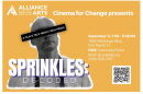 Alliance for the Arts Graphic for 'Sprinkles Decoded' film event.