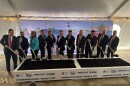 Senators Todd Young and Jim Banks, as well as U.S. Rep. Mark Messmer and a slew of defense contractors break ground on the new industrial hub.
