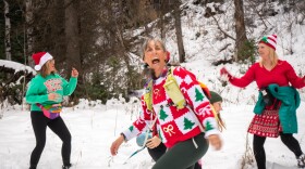 A group of hikers couldn’t help but smile and dance on their hike in American Fork Canyon, Dec. 10, 2025.