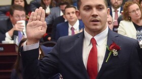 Rep. Anthony Sabatini being sworn in for the 2019 Florida legislative session. (Image from Florida House website.)