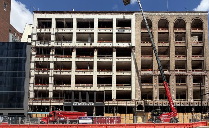 The future Gateway Apartments project on East Main Street in downtown Rochester encompasses the century-old Gateway (left) and Cornwall (right) buildings seen here in this June 8, 2026 photo.