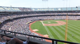 A view from the antiquated Oakland Coliseum, home of the A's since 1968.