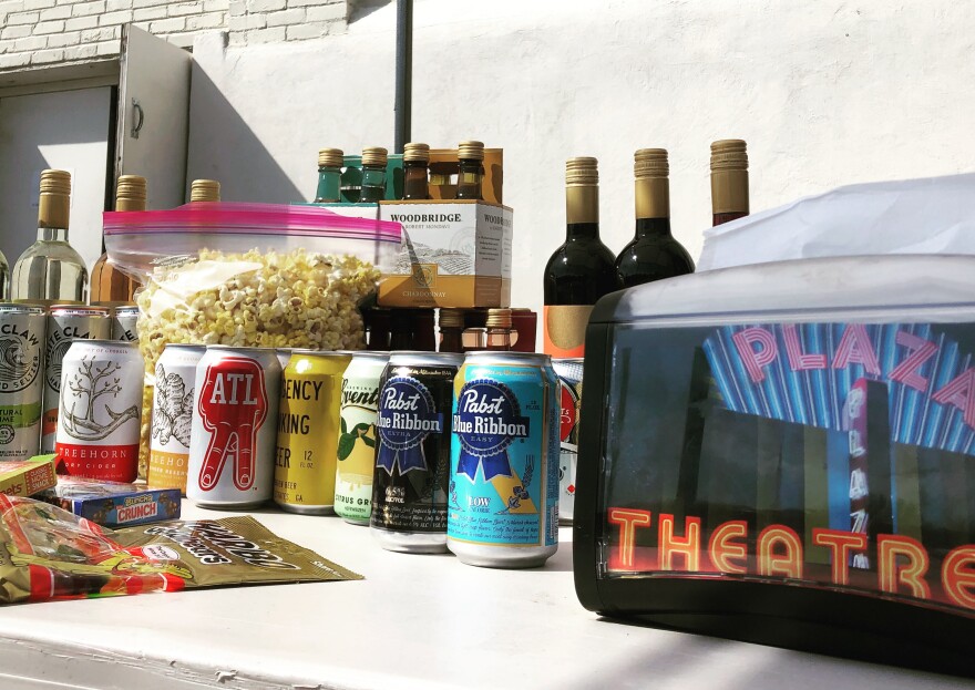 Atlanta's Plaza Theatre is offering concessions to-go (above), Movie-Night Care Packages for first-line pandemic workers, VIP private screenings for first responders, and is working on a contactless pop-up drive-in experience in the parking lot.