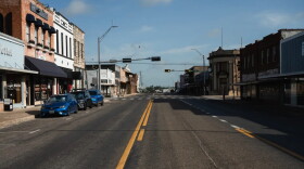 Downtown McGregor on June 25. The city leases a large industrial site to SpaceX.