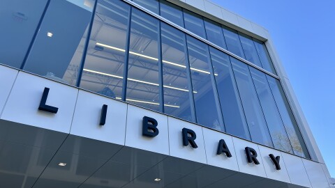 A branch of the Columbus, Ohio public library awaits patrons.
