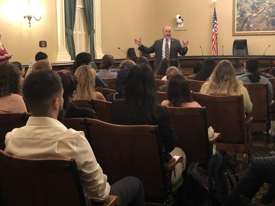 Chairman Antonio Vazquez speaking at an event.