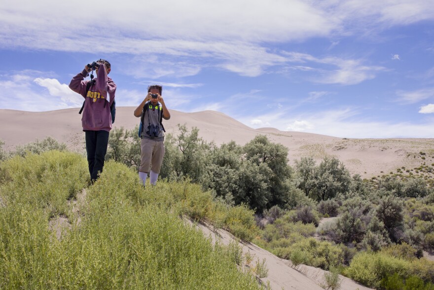 Students explore Bruneau Sand Dunes in Idaho as part of the two-week camp.