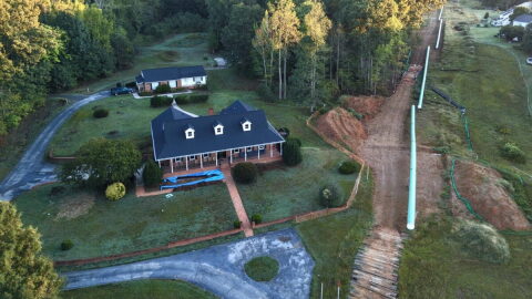 The Williams Companies is building a gas pipeline next to a home near Kernersville, North Carolina on its Transcontinental Pipeline, also called Transco.