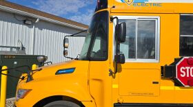 One of the Sioux City School District electric buses is show, in an image from the district.