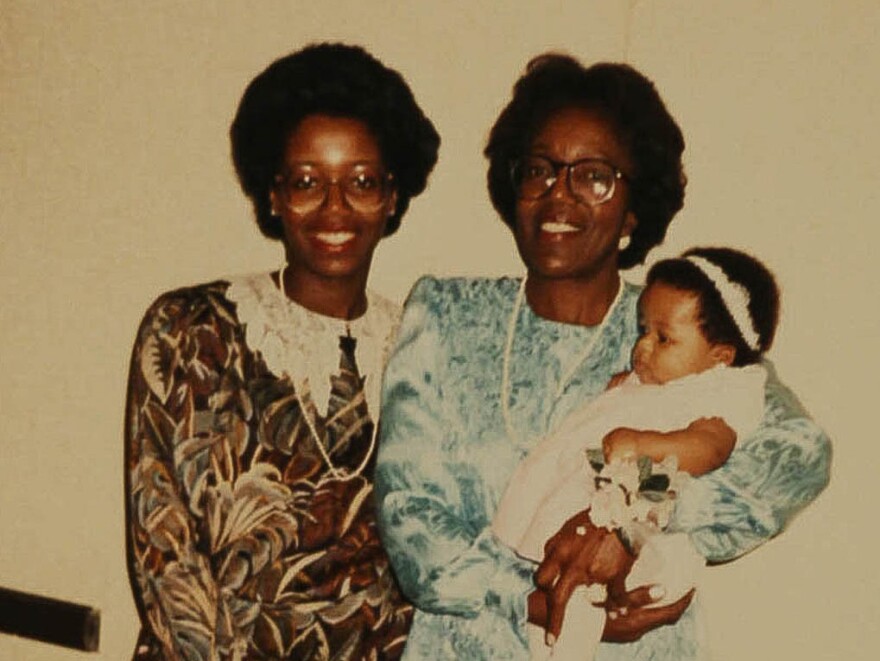 Sharon Brangman poses with her mother, Ruby Brangman, who holds her granddaughter, Jenna Lester, in 1988. All three women entered the medical field.