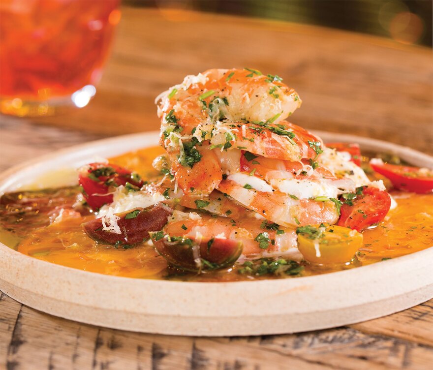 Cool factor: Libertine Social's grilled and chilled prawns