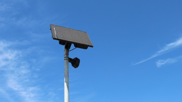 A Flock camera operated by the Butte County Sheriff's Office on River Road and Highway 32 outside Chico, California on Wednesday, Aug. 12, 2026.