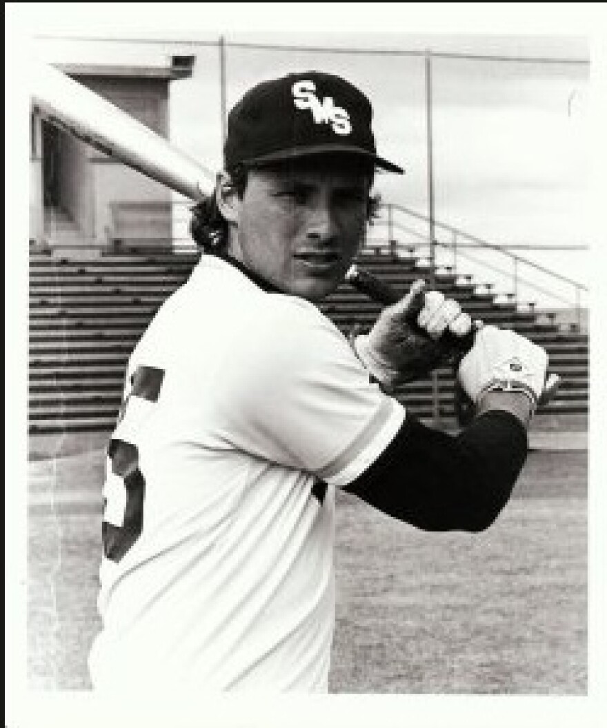 Mark Bailey poses for SMS baseball photo