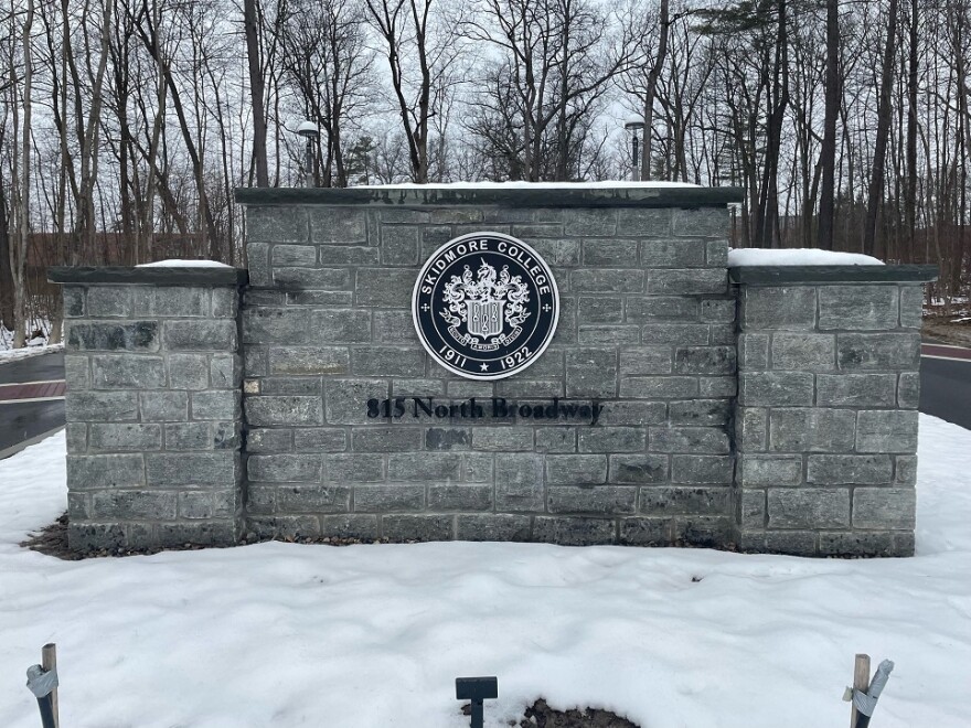 The North Broadway entrance to Skidmore College in Saratoga Springs