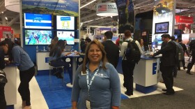 Ysabel Camacho was at SHPE2018, recruiting for Eaton's Caribbean division. She says Hispanic STEM students should work to be confident in their ability to communicate with other engineers, even if English is not their first language.