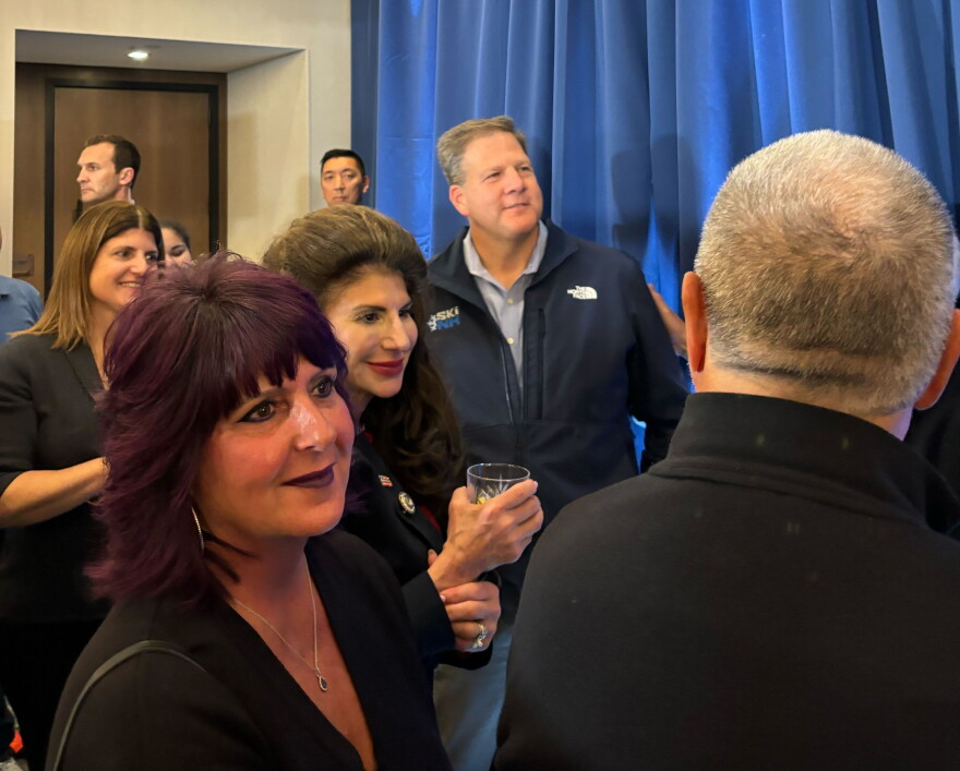 Gov. Chris Sununu at an election night celebration for Republican gubernatorial candidate Kelly Ayotte.