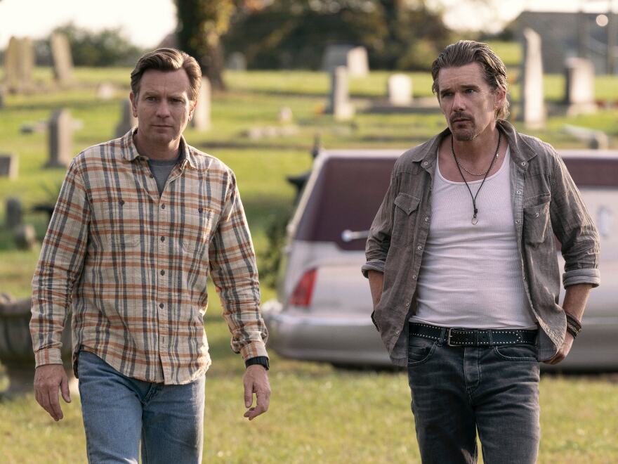 Ewan McGregor and Ethan Hawke in <em>Raymond & Ray </em>on Apple TV+.