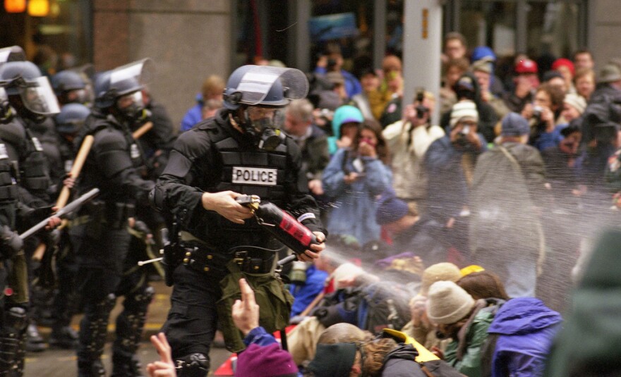 WTO protests in Seattle, November 30, 1999.