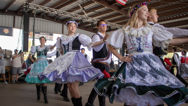 Members of West's Junior Historians perform Saturday in their traditional Czech costumes at the 50th Anniversary of Westfest. The group, originally founded in 1973 to promote Czech heritage, also performed at the first Westfest.