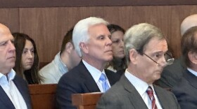 George E. Norcross III looks on from the audience as his attorneys argue for the charges against him and his co-defendants be dismissed.