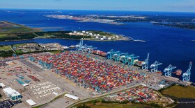 The Port of Virginia leases the land at Virginia International Gateway in Portsmouth from a private owner in order to operate the terminal there. (Photo courtesy of the Port of Virginia)
