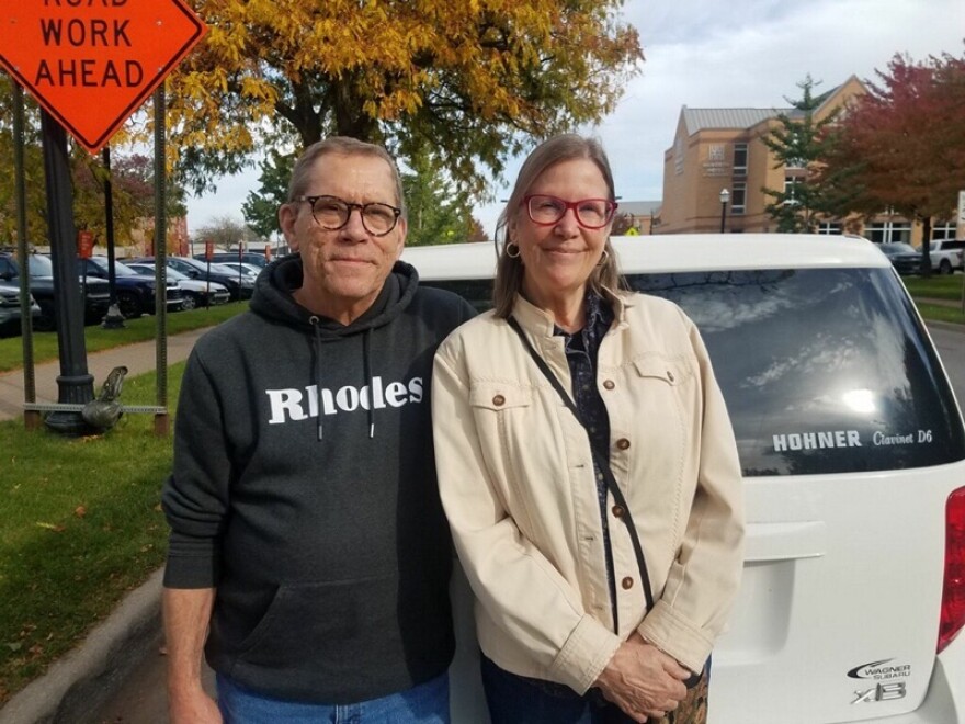 Pictured, Peter with his wife, Mary Sue Campbell.